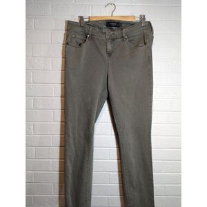 Torrid Jeans Women Sz 14R Gray Green Denim Mid Rise Slim Fit‎ Pants